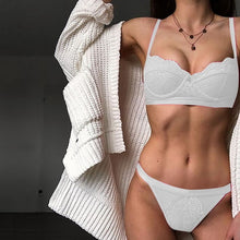 Load image into Gallery viewer, Sexy Lace Push Up Bra+ Panties Set 2020 New Women Sports Underwear Set Bra Lingerie Female Girl Adjustable Bralette