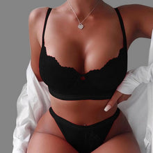Load image into Gallery viewer, Sexy Lace Push Up Bra+ Panties Set 2020 New Women Sports Underwear Set Bra Lingerie Female Girl Adjustable Bralette
