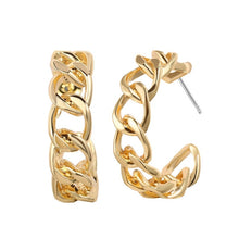 Load image into Gallery viewer, 17KM Trendy Gold Copper Hoop Earring for Women Girls Elegant Geometric Circle Twist Round Earrings Minimalist Brincos Jewelry