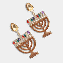 Load image into Gallery viewer, Miwens Bauble Bar Newest Crystal Palms Dangle Earrings For Women Watermelon Filet Statement Earrings Evil Eye Maxi Ear Jewelry