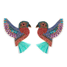 Load image into Gallery viewer, Miwens Bauble Bar Newest Crystal Palms Dangle Earrings For Women Watermelon Filet Statement Earrings Evil Eye Maxi Ear Jewelry