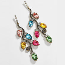 Load image into Gallery viewer, Miwens Bauble Bar Newest Crystal Palms Dangle Earrings For Women Watermelon Filet Statement Earrings Evil Eye Maxi Ear Jewelry