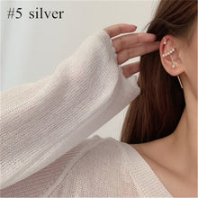 Load image into Gallery viewer, Ear Wrap Crawler Hook Earrings for Women Surround Auricle Diagonal Stud Copper Inlaid Zircon Piercing Earrings (1 Pair)