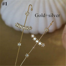 Load image into Gallery viewer, Ear Wrap Crawler Hook Earrings for Women Surround Auricle Diagonal Stud Copper Inlaid Zircon Piercing Earrings (1 Pair)