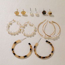 Load image into Gallery viewer, DAXI Bohemian Big Gold Hopp Earrings For Women Trendy Pearl Earring Hoops Fashion Korean Acrylic Women Earings Set Jewelry 2020
