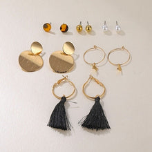 Load image into Gallery viewer, DAXI Bohemian Big Gold Hopp Earrings For Women Trendy Pearl Earring Hoops Fashion Korean Acrylic Women Earings Set Jewelry 2020