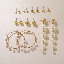 Load image into Gallery viewer, DAXI Bohemian Big Gold Hopp Earrings For Women Trendy Pearl Earring Hoops Fashion Korean Acrylic Women Earings Set Jewelry 2020