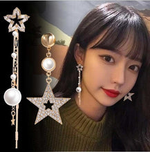 Load image into Gallery viewer, New Asymmetrical Star Moon Earrings Women Fashion Korean Temperament Earring Long Personality Ear Jewelry Exquisite Earrings
