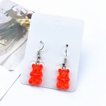 Load image into Gallery viewer, Cute Mini Gummy Bear Earrings Bear Earrings 1 Pair Creative Minimalism Cartoon Design Female Ear Hooks Danglers Jewelry Gift