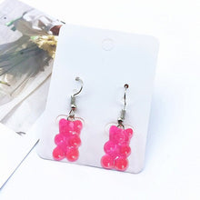 Load image into Gallery viewer, Cute Mini Gummy Bear Earrings Bear Earrings 1 Pair Creative Minimalism Cartoon Design Female Ear Hooks Danglers Jewelry Gift