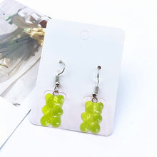 Load image into Gallery viewer, Cute Mini Gummy Bear Earrings Bear Earrings 1 Pair Creative Minimalism Cartoon Design Female Ear Hooks Danglers Jewelry Gift
