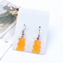 Load image into Gallery viewer, Cute Mini Gummy Bear Earrings Bear Earrings 1 Pair Creative Minimalism Cartoon Design Female Ear Hooks Danglers Jewelry Gift