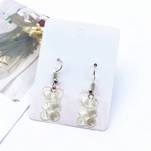 Load image into Gallery viewer, Cute Mini Gummy Bear Earrings Bear Earrings 1 Pair Creative Minimalism Cartoon Design Female Ear Hooks Danglers Jewelry Gift