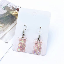 Load image into Gallery viewer, Cute Mini Gummy Bear Earrings Bear Earrings 1 Pair Creative Minimalism Cartoon Design Female Ear Hooks Danglers Jewelry Gift