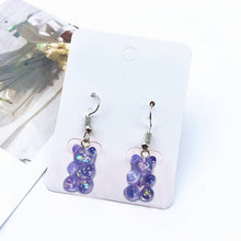 Load image into Gallery viewer, Cute Mini Gummy Bear Earrings Bear Earrings 1 Pair Creative Minimalism Cartoon Design Female Ear Hooks Danglers Jewelry Gift
