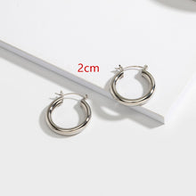 Load image into Gallery viewer, HUANZHI 2019 New Minimalist Gold Metal Large Circle Geometric Round Big Hoop Earrings for Women Girl Wedding Party Jewelry
