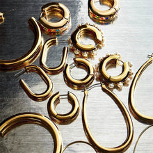 Load image into Gallery viewer, Simple Big Geometric Hoop Earrings Stainless Steel Gold Color Circle Huggie Earrings for Women Fashion Punk Jewelry Brincos 2020
