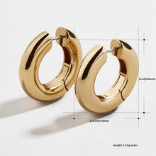 Load image into Gallery viewer, Simple Big Geometric Hoop Earrings Stainless Steel Gold Color Circle Huggie Earrings for Women Fashion Punk Jewelry Brincos 2020
