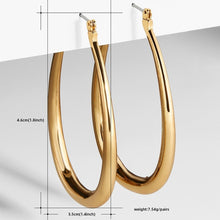 Load image into Gallery viewer, Simple Big Geometric Hoop Earrings Stainless Steel Gold Color Circle Huggie Earrings for Women Fashion Punk Jewelry Brincos 2020
