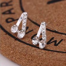Load image into Gallery viewer, Women Exquisite Small Stud Earrings Crystal Simlated Pearl Earring For Women Fashion Jewelry pendientes Oorbellen Brincos
