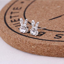 Load image into Gallery viewer, Women Exquisite Small Stud Earrings Crystal Simlated Pearl Earring For Women Fashion Jewelry pendientes Oorbellen Brincos
