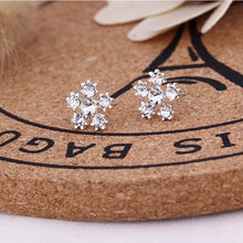 Load image into Gallery viewer, Women Exquisite Small Stud Earrings Crystal Simlated Pearl Earring For Women Fashion Jewelry pendientes Oorbellen Brincos
