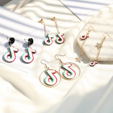 Load image into Gallery viewer, Personality Acrylic Note Dangle Dangle Earring Long Chain Stick Ear Drop For Girls Women Fashion Earrings Jewelry
