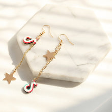 Load image into Gallery viewer, Personality Acrylic Note Dangle Dangle Earring Long Chain Stick Ear Drop For Girls Women Fashion Earrings Jewelry
