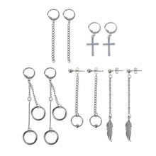 Load image into Gallery viewer, Korea Jewelry KPOP Bangtan Boy Punk Titanium Steel Tassel Chain Kit
