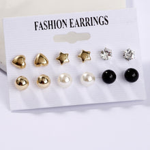 Load image into Gallery viewer, Exknl Women Earrings Set Acrylic Pearl Earrings For Women Bohemian Leopard Tassel Stud Earrings 2020 New Brincos Fashion Jewelry
