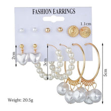 Load image into Gallery viewer, Exknl Women Earrings Set Acrylic Pearl Earrings For Women Bohemian Leopard Tassel Stud Earrings 2020 New Brincos Fashion Jewelry
