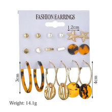 Load image into Gallery viewer, Exknl Women Earrings Set Acrylic Pearl Earrings For Women Bohemian Leopard Tassel Stud Earrings 2020 New Brincos Fashion Jewelry
