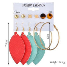 Load image into Gallery viewer, Exknl Women Earrings Set Acrylic Pearl Earrings For Women Bohemian Leopard Tassel Stud Earrings 2020 New Brincos Fashion Jewelry
