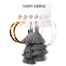 Load image into Gallery viewer, 2020 Women Earrings Set Acrylic Pearl Earrings For Women Acrylic Earrings New Set Bohemian Leopard Tassel Stud Earrings Jewelry
