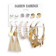 Load image into Gallery viewer, 2020 Women Earrings Set Acrylic Pearl Earrings For Women Acrylic Earrings New Set Bohemian Leopard Tassel Stud Earrings Jewelry

