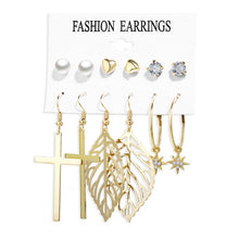 Load image into Gallery viewer, 2020 Women Earrings Set Acrylic Pearl Earrings For Women Acrylic Earrings New Set Bohemian Leopard Tassel Stud Earrings Jewelry
