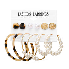 Load image into Gallery viewer, 2020 Women Earrings Set Acrylic Pearl Earrings For Women Acrylic Earrings New Set Bohemian Leopard Tassel Stud Earrings Jewelry
