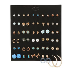 Load image into Gallery viewer, 30Pairs/set Classic Mix Round Ball Bow Elephant Heart Flower Owl Love Pearl Bead Stud Earrings Sets For Women Girl Gifts Jewelry
