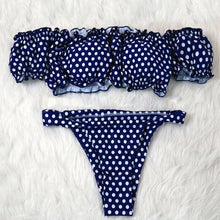 Load image into Gallery viewer, Strapless Bikini Set Swimwear Women Swimsuit Sexy Push Up Biquini Feminino Bandeau Off Shoulde Bikinis 2020 Female Bathing Suit
