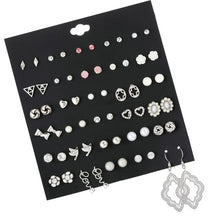 Load image into Gallery viewer, Luokey 2020 New Arrival Stud Earrings Set For Women Cute Rainbow Butterfly Flower Enamel Gold Stud Earrings Korean Charm Jewelry
