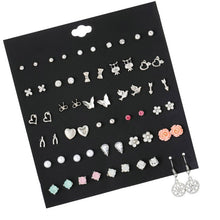 Load image into Gallery viewer, Luokey 2020 New Arrival Stud Earrings Set For Women Cute Rainbow Butterfly Flower Enamel Gold Stud Earrings Korean Charm Jewelry
