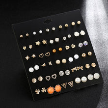 Load image into Gallery viewer, Luokey 2020 New Arrival Stud Earrings Set For Women Cute Rainbow Butterfly Flower Enamel Gold Stud Earrings Korean Charm Jewelry
