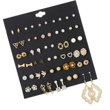 Load image into Gallery viewer, Luokey 2020 New Arrival Stud Earrings Set For Women Cute Rainbow Butterfly Flower Enamel Gold Stud Earrings Korean Charm Jewelry
