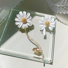 Load image into Gallery viewer, HUANZHI 2019 White Geometric Round Square Irregular Hollow Pearlescent Starry Sky Calla Lily Enamel Earrings for Women Girls
