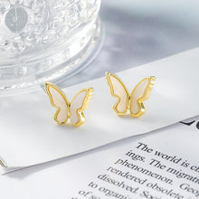 Load image into Gallery viewer, HUANZHI 2019 White Geometric Round Square Irregular Hollow Pearlescent Starry Sky Calla Lily Enamel Earrings for Women Girls
