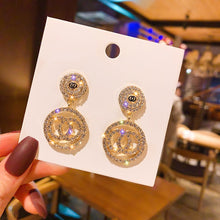 Load image into Gallery viewer, Luxury Rhinestone Geometric Drop Earrings for Women Girls 2020 New Bijoux Square Dangle Earring Party Jewelry Gifts Gold Trendy
