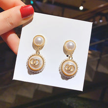 Load image into Gallery viewer, Luxury Rhinestone Geometric Drop Earrings for Women Girls 2020 New Bijoux Square Dangle Earring Party Jewelry Gifts Gold Trendy
