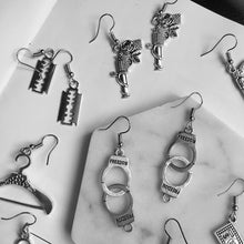 Load image into Gallery viewer, Punk Cheap Sliver Handcuffs Blade Gun Drop Earrings Creativity Jewelry Accessories Women Simple Fashion Cool Wholesale Pistols

