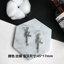 Load image into Gallery viewer, Punk Cheap Sliver Handcuffs Blade Gun Drop Earrings Creativity Jewelry Accessories Women Simple Fashion Cool Wholesale Pistols
