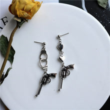 Load image into Gallery viewer, Punk Cheap Sliver Handcuffs Blade Gun Drop Earrings Creativity Jewelry Accessories Women Simple Fashion Cool Wholesale Pistols
